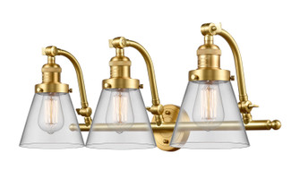Franklin Restoration Three Light Bath Vanity in Satin Gold (405|515-3W-SG-G62)