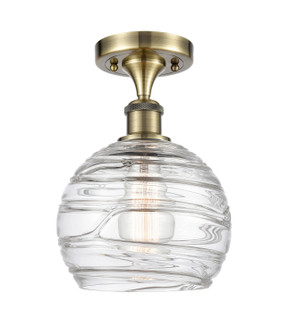 Ballston One Light Semi-Flush Mount in Antique Brass (405|516-1C-AB-G1213-8)