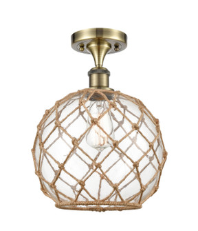 Ballston LED Semi-Flush Mount in Antique Brass (405|516-1C-AB-G122-10RB-LED)