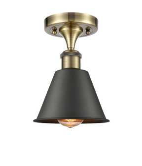 Ballston LED Semi-Flush Mount in Antique Brass (405|516-1C-AB-M8-BK-LED)