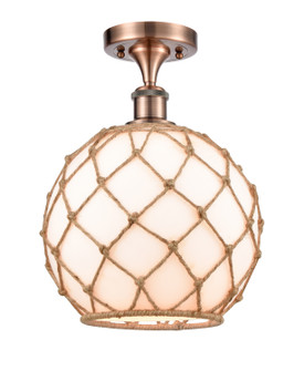 Ballston LED Semi-Flush Mount in Antique Copper (405|516-1C-AC-G121-10RB-LED)