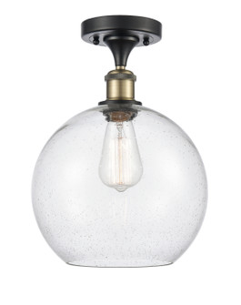Ballston One Light Semi-Flush Mount in Black Antique Brass (405|516-1C-BAB-G124-10)