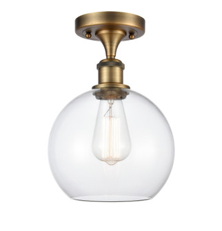 Ballston One Light Semi-Flush Mount in Brushed Brass (405|516-1C-BB-G122-8)