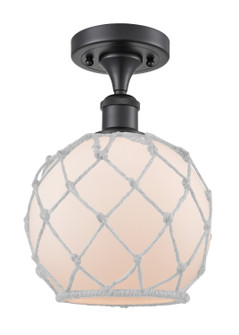 Ballston LED Semi-Flush Mount in Matte Black (405|516-1C-BK-G121-8RW-LED)