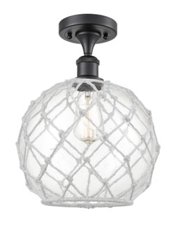 Ballston One Light Semi-Flush Mount in Matte Black (405|516-1C-BK-G122-10RW)