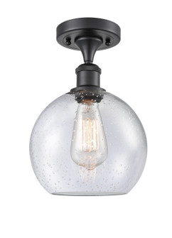 Ballston One Light Semi-Flush Mount in Matte Black (405|516-1C-BK-G124-8)