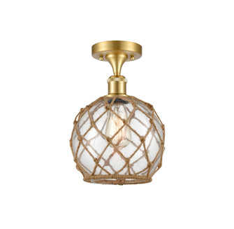 Ballston One Light Semi-Flush Mount in Satin Gold (405|516-1C-SG-G122-8RB)