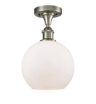 Ballston One Light Semi-Flush Mount in Brushed Satin Nickel (405|516-1C-SN-G121-8)