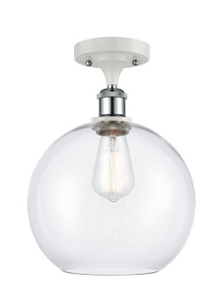 Ballston One Light Semi-Flush Mount in White Polished Chrome (405|516-1C-WPC-G122-10)