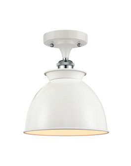 Ballston One Light Semi-Flush Mount in White Polished Chrome (405|516-1C-WPC-M14-W)