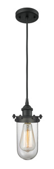 Austere One Light Mini Pendant in Matte Black (405|516-1P-BK-CE231-CL)