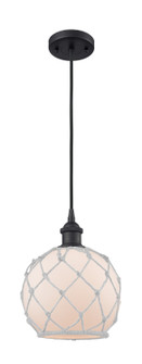 Ballston One Light Mini Pendant in Matte Black (405|516-1P-BK-G121-8RW)