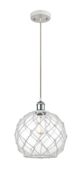 Ballston One Light Mini Pendant in White Polished Chrome (405|516-1P-WPC-G122-10RW)