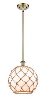 Ballston One Light Mini Pendant in Antique Brass (405|516-1S-AB-G121-10RB) Ballston One Light Mini Pendant in Antique Brass (405|516-1S-AB-G121-10RB)