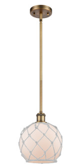 Ballston One Light Mini Pendant in Brushed Brass (405|516-1S-BB-G121-8RW)