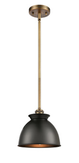 Ballston LED Mini Pendant in Brushed Brass (405|516-1S-BB-M14-BK-LED)
