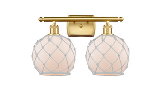 Ballston Two Light Bath Vanity in Satin Gold (405|516-2W-SG-G121-8RW)