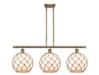 Ballston Three Light Island Pendant in Antique Brass (405|516-3I-AB-G121-10RB)