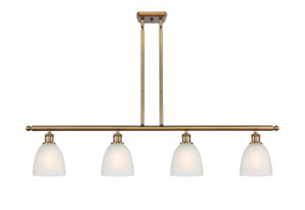 Ballston Four Light Island Pendant in Brushed Brass (405|516-4I-BB-G381)