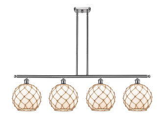Ballston Four Light Island Pendant in Brushed Satin Nickel (405|516-4I-SN-G121-10RB)