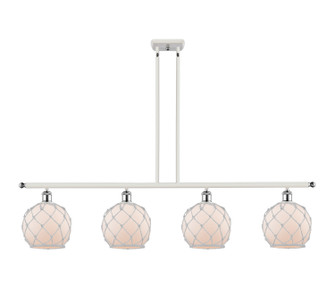 Ballston LED Island Pendant in White Polished Chrome (405|516-4I-WPC-G121-8RW-LED)