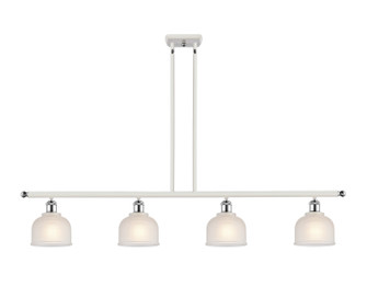 Ballston Four Light Island Pendant in White Polished Chrome (405|516-4I-WPC-G411)