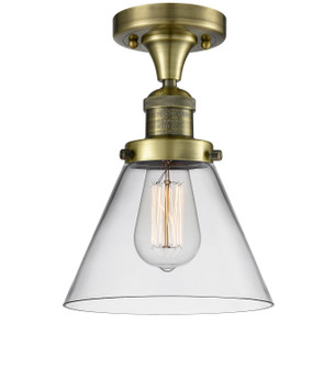 Franklin Restoration One Light Semi-Flush Mount in Antique Brass (405|517-1CH-AB-G42)