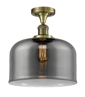 Franklin Restoration One Light Semi-Flush Mount in Antique Brass (405|517-1CH-AB-G73-L)