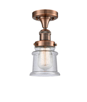 Franklin Restoration One Light Semi-Flush Mount in Antique Copper (405|517-1CH-AC-G184S)