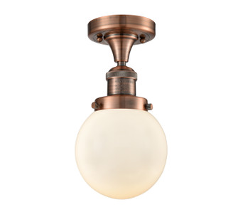 Franklin Restoration One Light Semi-Flush Mount in Antique Copper (405|517-1CH-AC-G201-6)