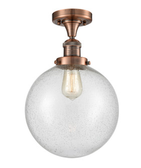 Franklin Restoration One Light Semi-Flush Mount in Antique Copper (405|517-1CH-AC-G204-10)