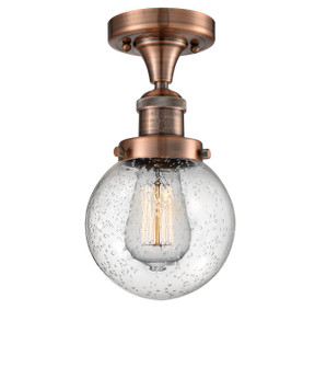 Franklin Restoration One Light Semi-Flush Mount in Antique Copper (405|517-1CH-AC-G204-6)