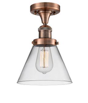 Franklin Restoration One Light Semi-Flush Mount in Antique Copper (405|517-1CH-AC-G42)