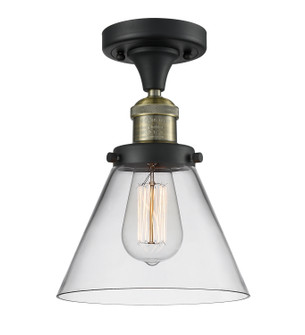 Franklin Restoration LED Semi-Flush Mount in Black Antique Brass (405|517-1CH-BAB-G42-LED)