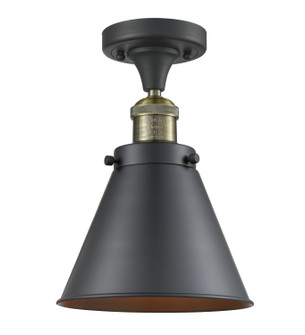 Franklin Restoration One Light Semi-Flush Mount in Black Antique Brass (405|517-1CH-BAB-M13-BK)