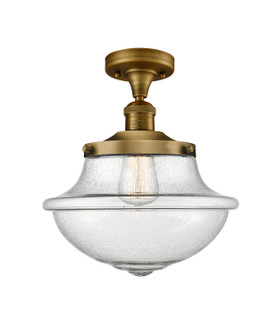 Franklin Restoration LED Semi-Flush Mount in Brushed Brass (405|517-1CH-BB-G544-LED)