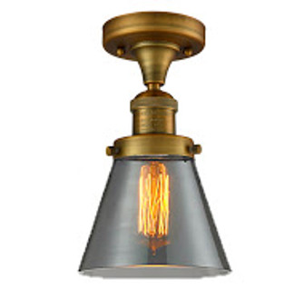 Franklin Restoration One Light Semi-Flush Mount in Brushed Brass (405|517-1CH-BB-G63)
