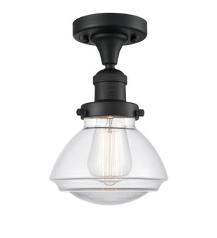 Franklin Restoration One Light Semi-Flush Mount in Matte Black (405|517-1CH-BK-G322)