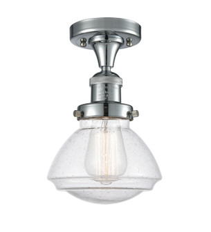 Franklin Restoration One Light Semi-Flush Mount in Polished Chrome (405|517-1CH-PC-G324)