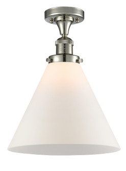 Franklin Restoration One Light Semi-Flush Mount in Polished Nickel (405|517-1CH-PN-G41-L)