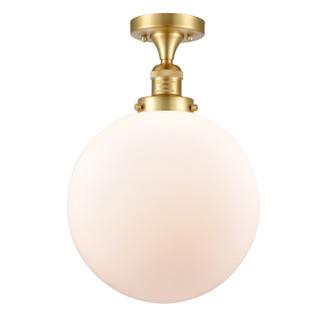 Franklin Restoration One Light Semi-Flush Mount in Satin Gold (405|517-1CH-SG-G201-12)