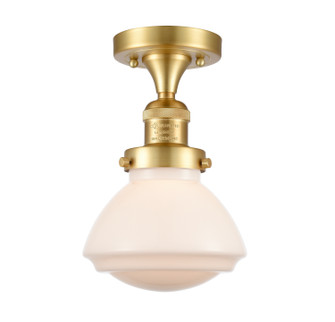 Franklin Restoration One Light Semi-Flush Mount in Satin Gold (405|517-1CH-SG-G321)
