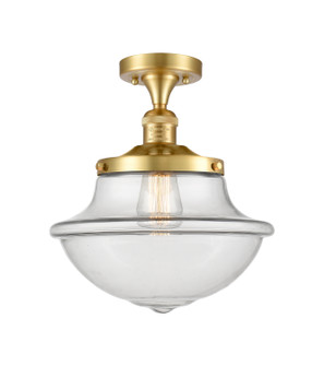 Franklin Restoration One Light Semi-Flush Mount in Satin Gold (405|517-1CH-SG-G542)