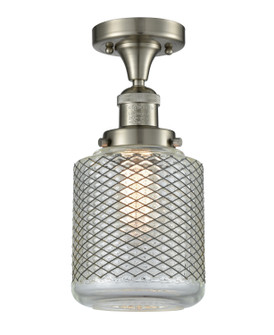 Franklin Restoration One Light Semi-Flush Mount in Brushed Satin Nickel (405|517-1CH-SN-G262)