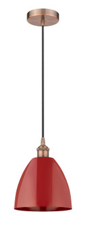 Edison One Light Mini Pendant in Antique Copper (405|616-1P-AC-MBD-9-RD)