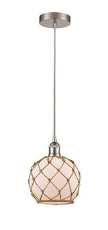 Edison One Light Mini Pendant in Brushed Satin Nickel (405|616-1P-SN-G121-8RB)