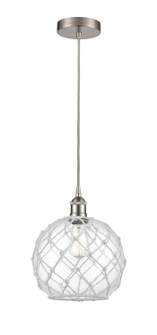 Edison LED Mini Pendant in Brushed Satin Nickel (405|616-1P-SN-G122-10RW-LED)