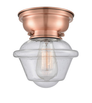 Franklin Restoration One Light Flush Mount in Antique Copper (405|623-1F-AC-G534)