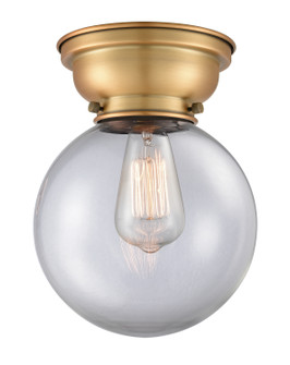 Franklin Restoration One Light Flush Mount in Brushed Brass (405|623-1F-BB-G202-8)