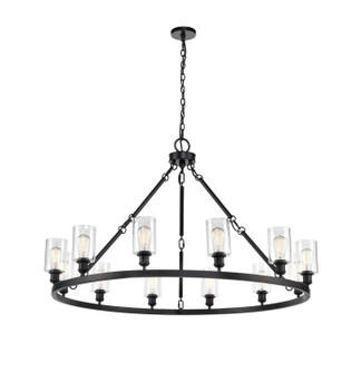 Ballston 12 Light Chandelier in Matte Black (405|850-BK-G802)